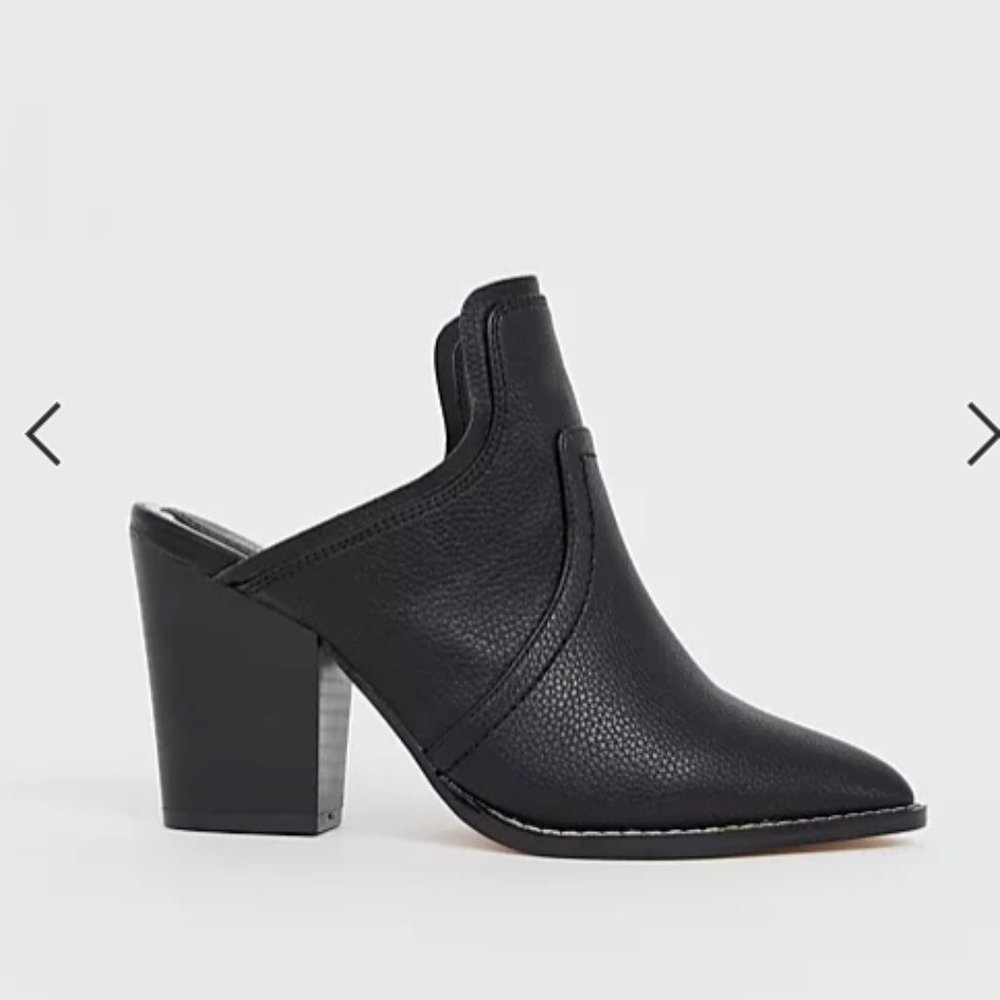 River Island western mules in black SZ 8